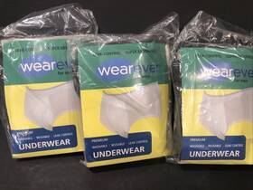 Wearever 813877013666 Men S Gray Xl 42-44 Super Absorbency Brief Lot Of 3 New