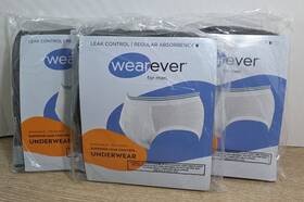 Wearever 818659021051 New Mens 4xl Incontinence Brief Grey Underwear Leak Control Lot 3