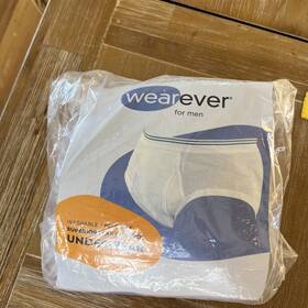 Wearever 899624001216 X3 Brief Women Incontinence Underwear Leak Control Cotton Washable Med