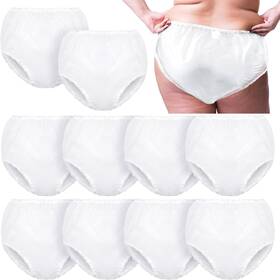 Weewooday 705353555664 10 Pcs Waterproof Incontinence Underpants Plastic Pants L