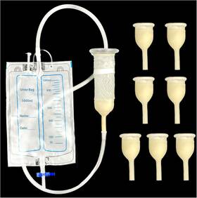 Wellgood 744110225877 Latex Condom Catheter For Men 7pcs Self-sealing External Catheters With 1000ml