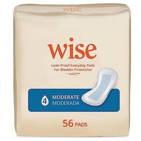 Wisewear 619470999624 Wise Incontinence Pads For Women Moderate Absorbency Bladder Leakage And Odor Wisewear 619470999624 Wise Incontinence Pads For Women Moderate Absorbency Bladder Leakage And Odor