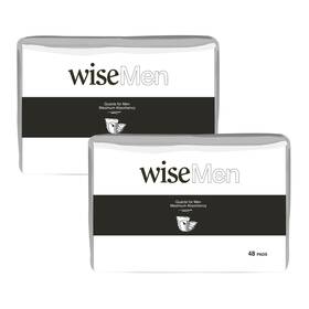 Wisewear 897016851933 Wise Incontinence Pads For Men Maximum Absorbency Individually Wrapped Bla