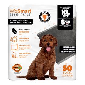 1010510 Wizsmart Essentials Charcoal Xl Training Pads 50 Count Absorbent Puppy And Do