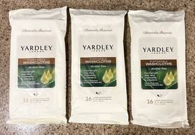 Yd399953 Yardley 3 Pks 12x8 London Body Wipes 16ct. Disposable Washcloths 48 Total