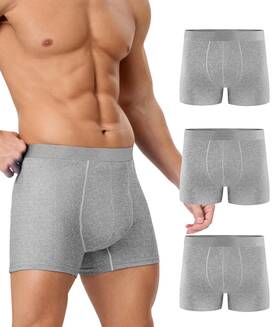Yeswel 768837769766 Mens Incontinence Underwear Leak Proof Washable Reusable Cotton Boxe