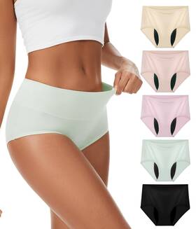 Yeswel 768837773800 Incontinence Underwear For Women Reusable Washable Leakproof Lightweight Bri