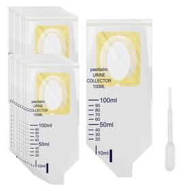 Yeustkony 611285134887 20 Pcs Pediatric Urine Bag Collectors Disposable Baby Clear Catcher Pouch Inch