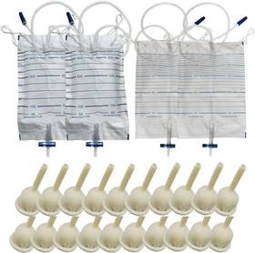 Yeysxsy 445042921952 Male Catheter External Self-sealing Set 20pcs Condom 2pcs 1000ml Urine Bag