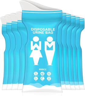Ymiumre 313044655663 10 Pack Disposable Urine Bags 900ml Pee For Travel Men Women Disposab