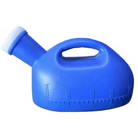 Yumsum 734010415232 2000ml Male Urinal Portable Mens Potty Pee Bottle Collector Travel Toliet Blue
