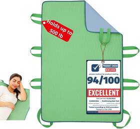 Zarrkoba 313112393398 Absorbent Positioning Bed Pad 34 Inch X 52 With Handles Patient Transfer Sheet