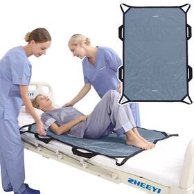 Zheeyi 605945359666 Positioning Bed Pad With Reinforced Handles 48 Inch X 40 Patient Transfer Sheet