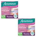 144 Count Assurance Women Incontinence Underwear Max Absorbency Size S/m (2X72). Fixed Price $98.98.