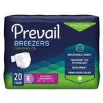 Prevail Air Overnight Adult Brief Unisex Size 1, M, 26-48" Waist Heavy Absorb 20. Fixed Price $20.95.