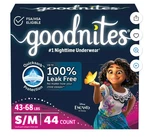 Goodnites Encanto Underwear, Girls' S/m 43-68 Lb., 44 Ct, Packs Of 22. Fixed Price $28.00.