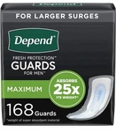 Depend Incontinence Guards/bladder Control Pads For Men, Maximum Absorb, 168 Ct. Fixed Price $32.99.