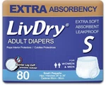 Livdry Adult Incontinence Underwear, Extra Absorbency Small (80 Count), White. Fixed Price $111.99.