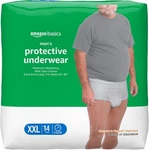 Amazon Basics Incontinence Underwear For Men, Maximum 2X-LARGE, White. Fixed Price $19.71.