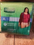 Depend Fit-flex Absorbent Underwear, Tan, X-large, 15/PK (1090310 Pk) 2. Fixed Price $40.00.