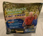 Unique Wellness Absorbent Underwear Xxl 10 Count Adult Incontinence Briefs. Fixed Price $27.99.