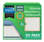 Inspire 30" 36" Super Absorbent Disposable Bed Pads For Adults, Xl, 50 Ct. Fixed Price $45.08.