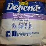 Vintage Depend Adult Diapers Disposable Underwear 10 Ct Extra Absorbency 80S Usa. Fixed Price $15.00.