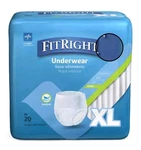 Medline MSC13600A Fitright Underwear Xl 56-68 80 Count Fast Shipping. Fixed Price $64.95.