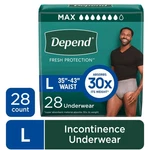 Depend Fresh Protection Incontinence Underwear For Men, Adult DIAPERS,L,28 Count. Fixed Price $25.78.