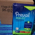 4 PACKS/20 COUNT(80)MEDIUM Prevail Perfit Ex Absorbency Incontinent Underwear. Fixed Price $15.00.