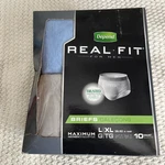 Depend Real Fit Briefs Men Size / Xl Waist 38-50" One Box Of 10 Count *flaw. Fixed Price $12.99.