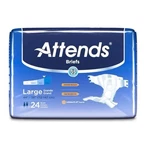New Attends Briefs Adult Diapers Large Size 24 Pack 44" To 58". Fixed Price $19.99.