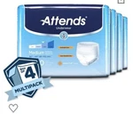Attends Disposable Underwear, Heavy Absorbency Sz Big Sale !! 4 Pks For $30. Fixed Price $30.00.