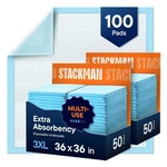 100-PACK 36"X36" Super-absorbent Chucks Pads For Adults, Seniors, Kids, Pets. Fixed Price $72.88.