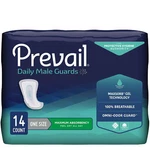 Prevail Daily Male Guards Bladder Control Pad, Incontinence, Disposable, Maximum. Fixed Price $9.50.