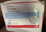 Adult Incontinence Cardinal Health Sure Care Extra Underwear Large 4 Bags 72. Fixed Price $27.99.