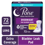 Poise Overnight Incontinence & Postpartum Pads For Bladder Leaks, 8 Drop Extra. Fixed Price $55.85.