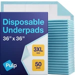 50 Incontinence Underpads 36" Xxxl Bed Disposable Adult Supe.... Fixed Price $55.03.