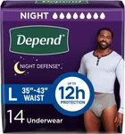 Depend Defense Large Incontinence Underwear For Men 14 Count Overnight. Fixed Price $9.99.