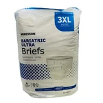 Mckesson Bariatric Ultra Briefs, Incontinence, Heavy Absorbency, 3XL, 8 Count. Fixed Price $13.98.