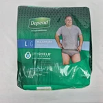Depend Men's Fit Flex Incontinence Briefs Size Large 17CT Max Absorbency New!!!. Fixed Price $19.99.