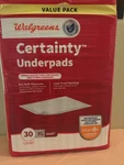 Walgreens Certainty Bladder Protection Underpads Maxi Absorbency Xl 29X35 -30. Fixed Price $22.00.