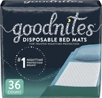 Goodnites Disposable Mats For Bedwetting, 2.4 X 2.8 Ft, 36 Ct Packs Of 9. Fixed Price $53.40.