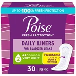 Panty Liners Very Light Absorbency 30 Count Incontinence Poise Daily Bladder. Fixed Price $20.00.