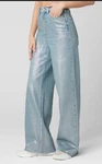 Blanknyc Women Franklin Silver Star Pant Relaxed Fit Size 30. Fixed Price $55.00.