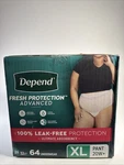Depend Fresh Protection Advanced Ultimate Absorbency Xl 64 Count Women Pant 20W+. Fixed Price $67.88.