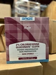 Sage Products 2% Chlorhexidine Clothes: 96 Per Box. Fixed Price $204.20.