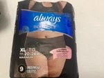 Always Discreet Boutique Incontinence And Postpartum Underwear Xl ,9 Count,black. Fixed Price $12.99.