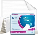 Whyworry Extra Large Disposable Bed Pads 30" 36", Super Absorbent Leakproof In. Fixed Price $38.46.