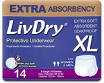Livdry X Large 14 Count Adult Protective Underwear Super Absorbent Disposable. Fixed Price $40.99.